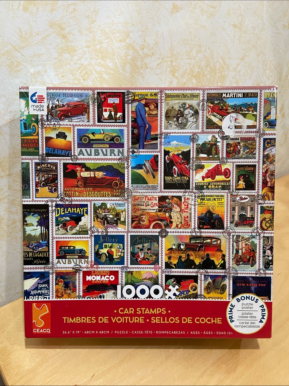 COMPLETE Ceaco Car Stamp - 1000 Piece Puzzle